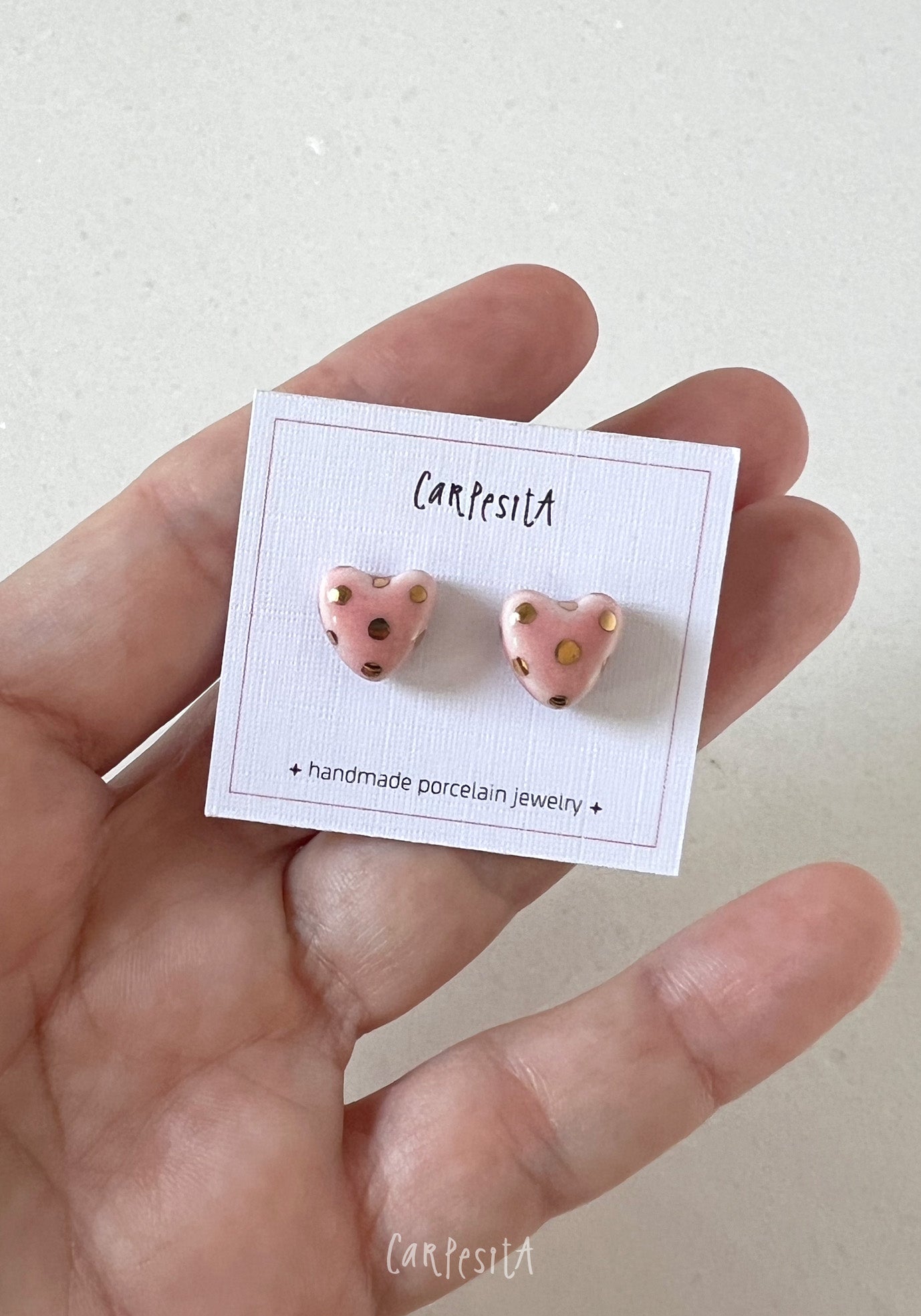 Pembe Mini Kalp Küpe