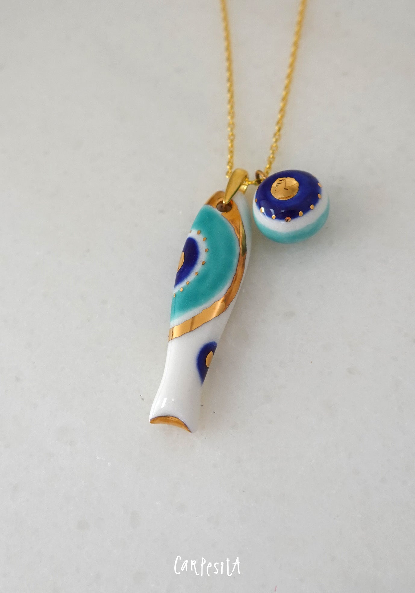 Yeşil Nazarlık Balık Kolye