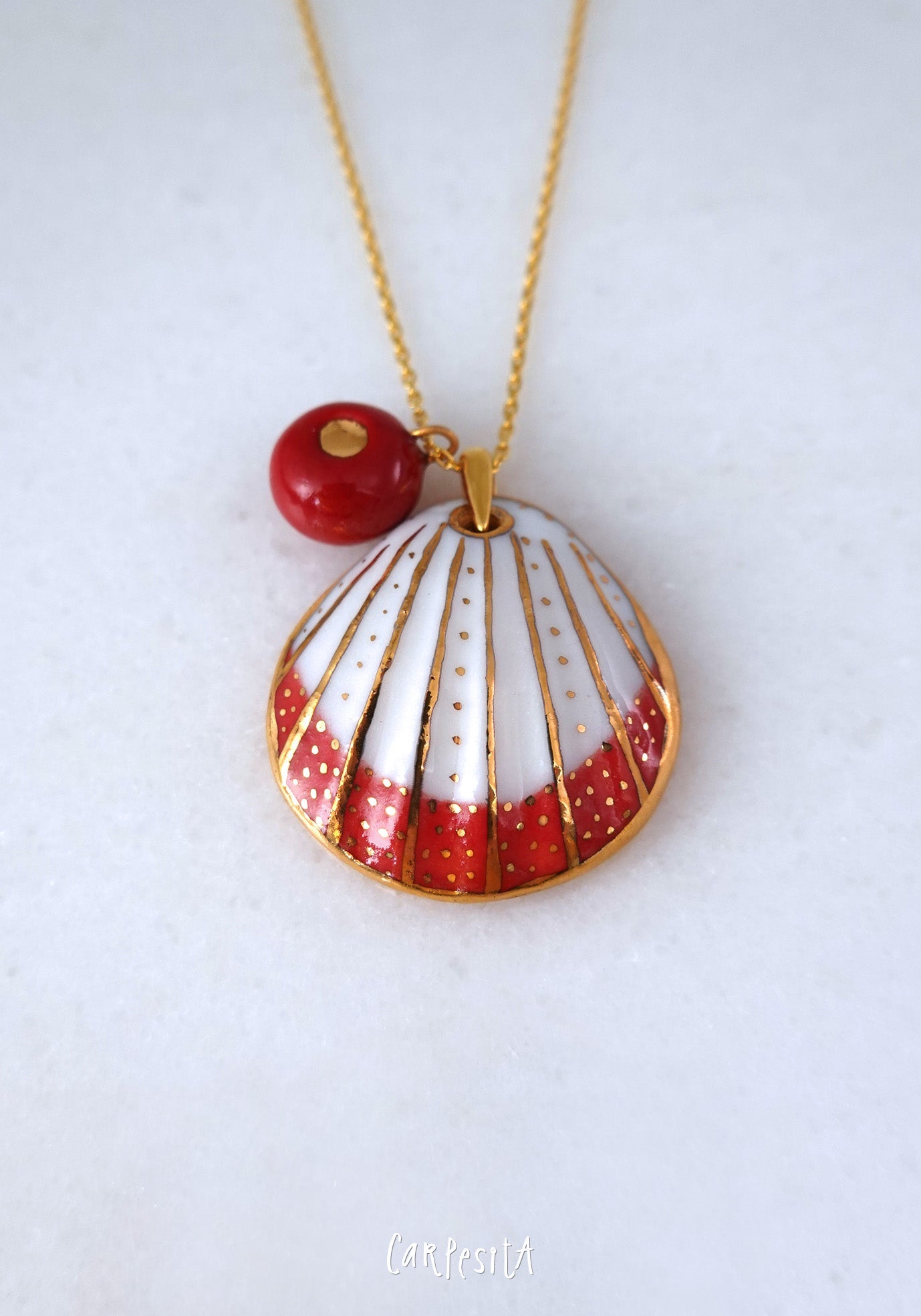 Kırmızı Midye Kolye