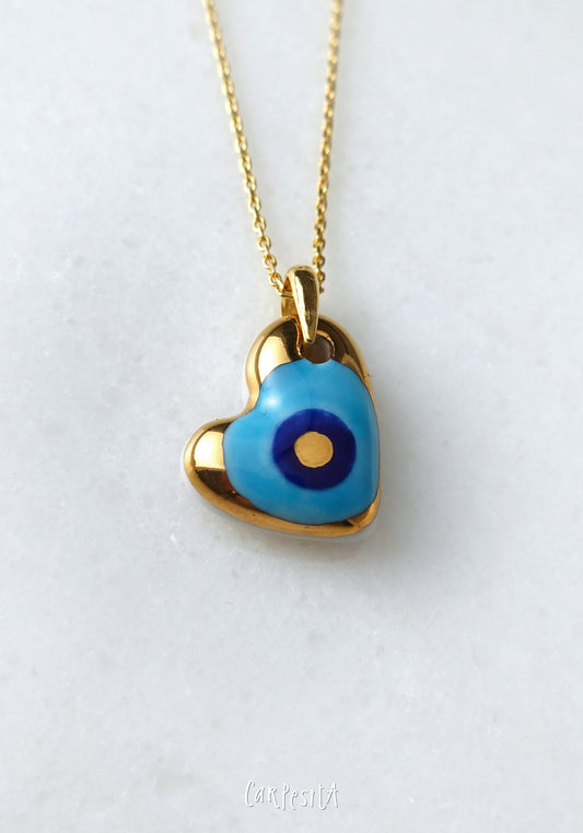 Büyük Kalp Nazarlık Kolye 5