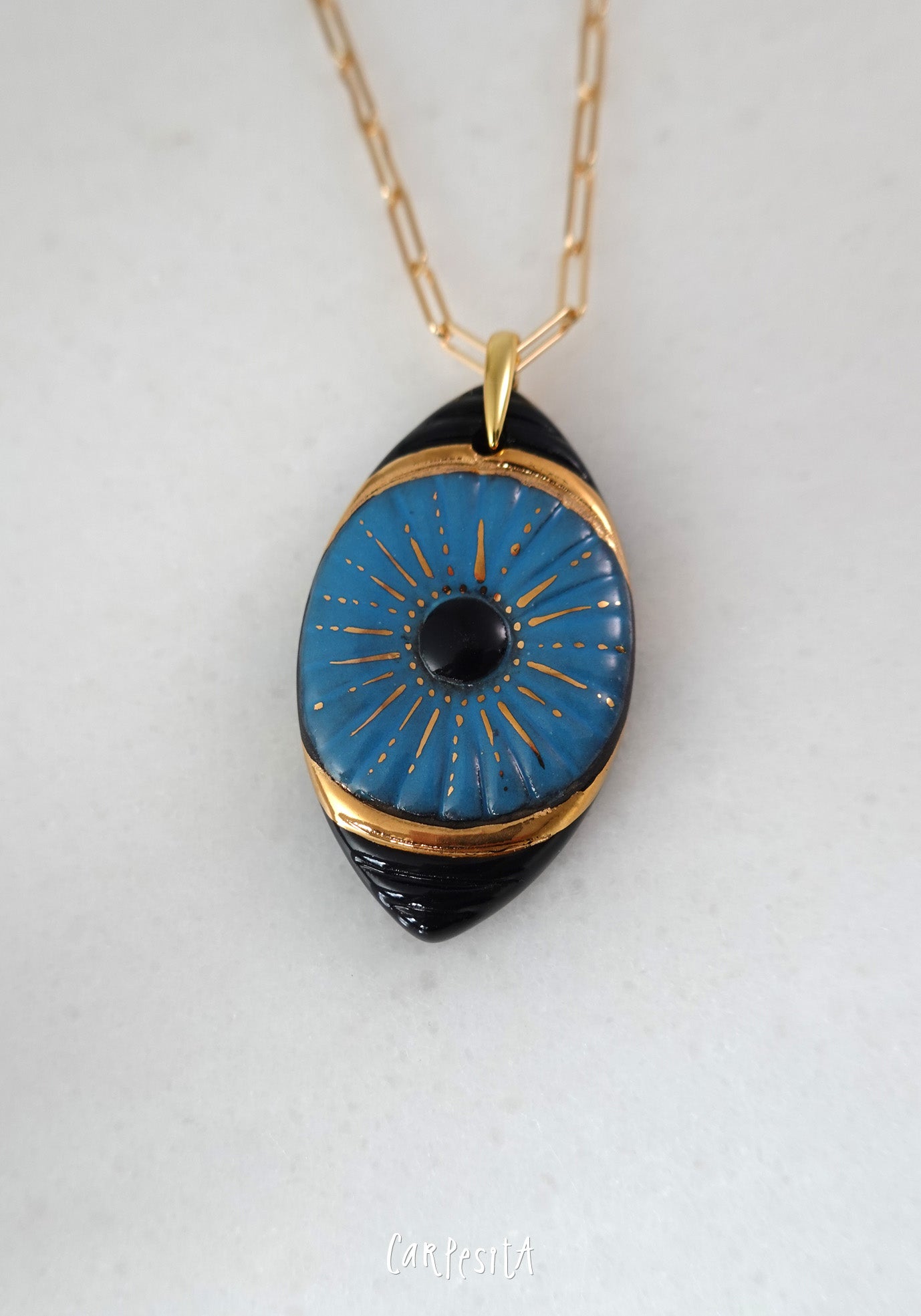 Siyah Büyük Göz Kolye