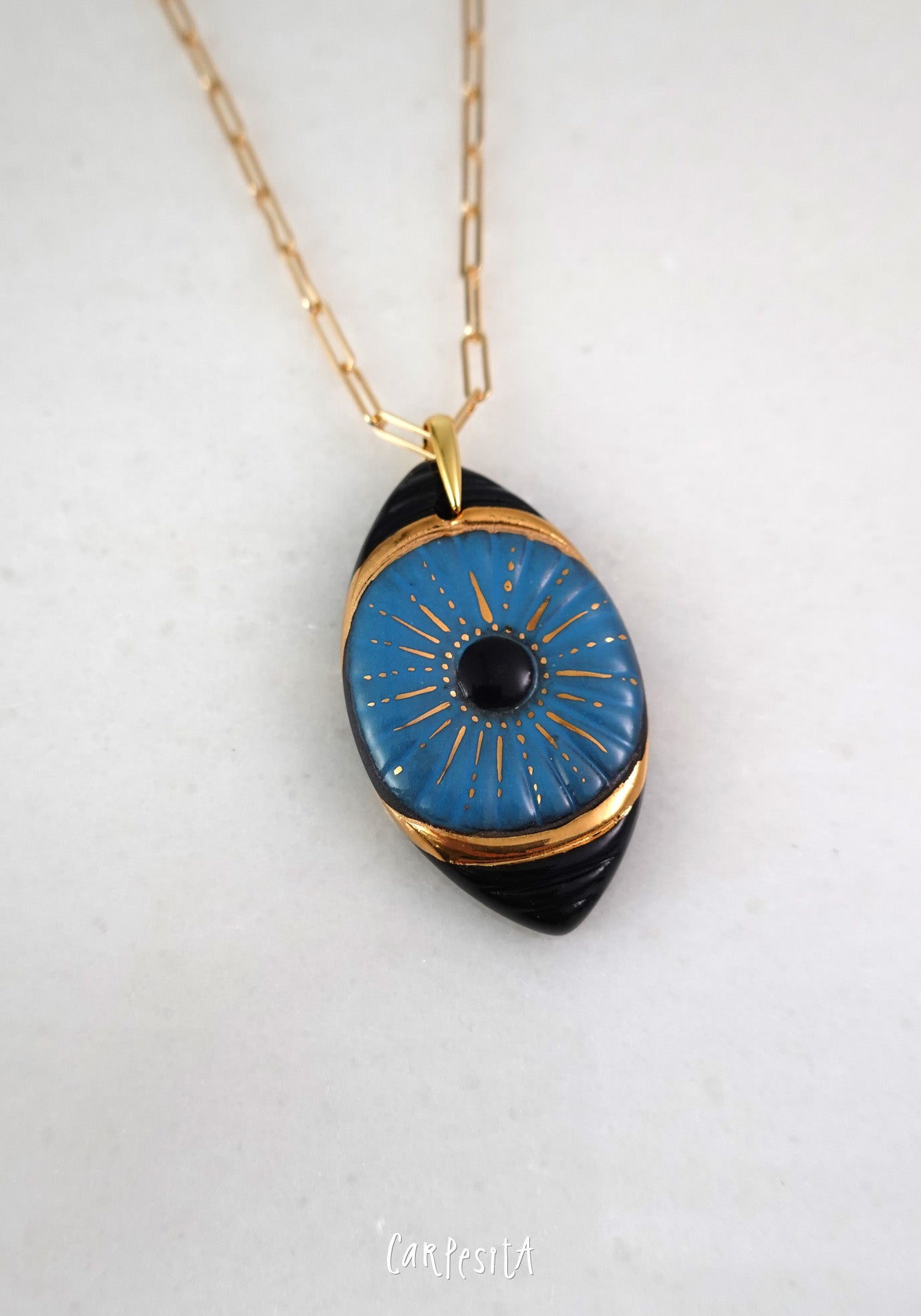 Siyah Büyük Göz Kolye